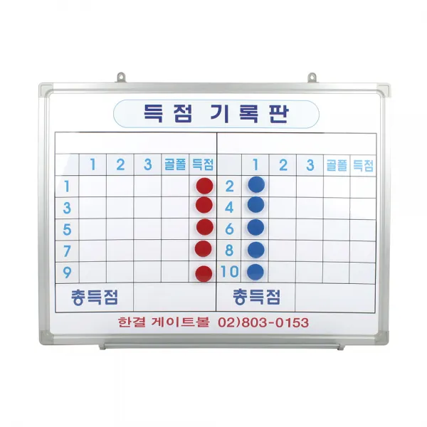 한결 고정식 득점 기록판, 화이트
