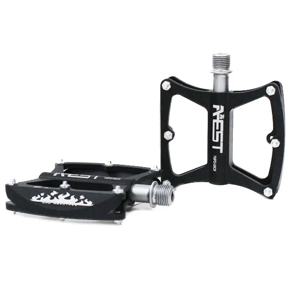 에스트 자전거 알루미늄 평페달 2 MTB CNC 가공, 블랙, 1세트