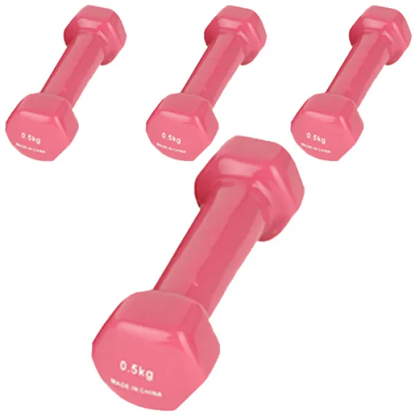 에코리즈 미용 아령 0.5kg, 4개입, 핑크