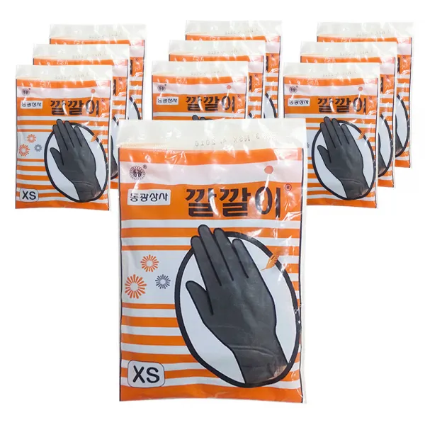 동광상사 깔깔이 미용장갑 특소 Xs 2p 블랙 10개입