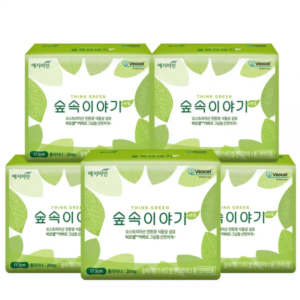 예지미인 숲속이야기 비오셀 롱 팬티라이너 20개입 5팩