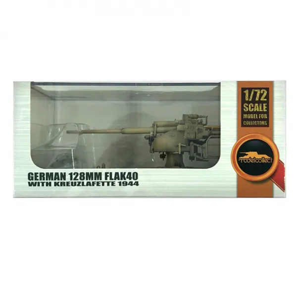 ModelCollect 1/72 German WW2 128mm Flak 40 with Kreuzlafette 1944 다이캐스트 완성품, 혼합 색상