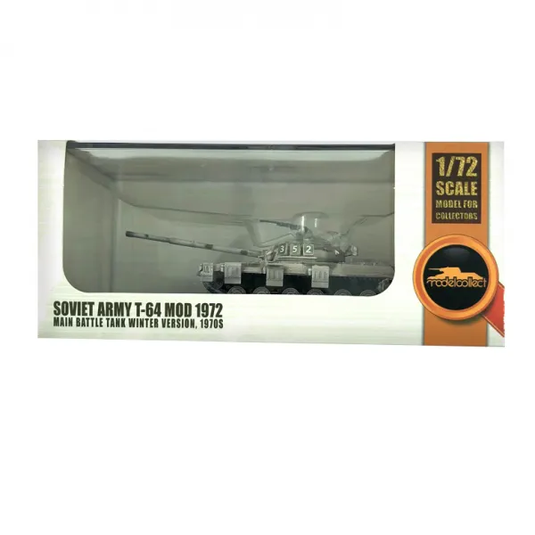 ModelCollect 1/72 Soviet T-64M 1972 Main Battle Tank Winter Version 1970s 다이캐스트 완성품, 혼합 색상