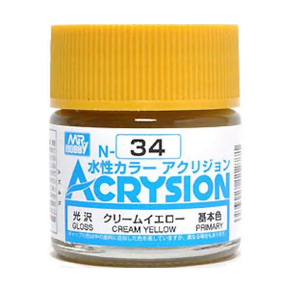 Gsi 프라모델 도료 N 034 6p Cream Yellow 광택