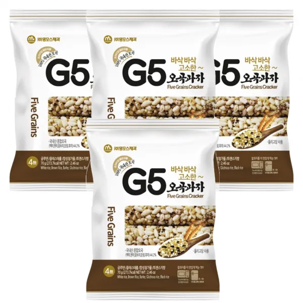 맘모스제과 G5 오곡과자 70g 4개