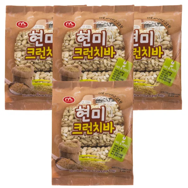 맘모스제과 현미 크런치바 70g 4개