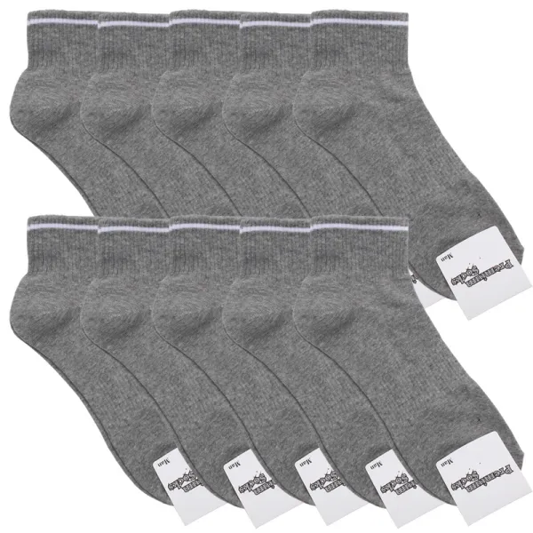 양말공장 남성용 원링글 스포츠 단목 양말 10개입 그레이
