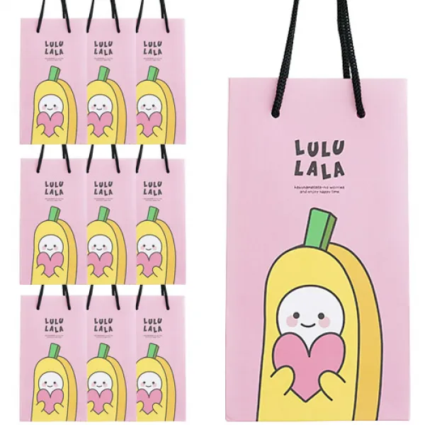 영프라자 룰루랄라 하트하트 쇼핑백 10p 핑크