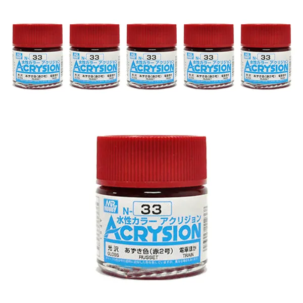 프라모델 도료 Gsi N 033 6개입 Russet 유광