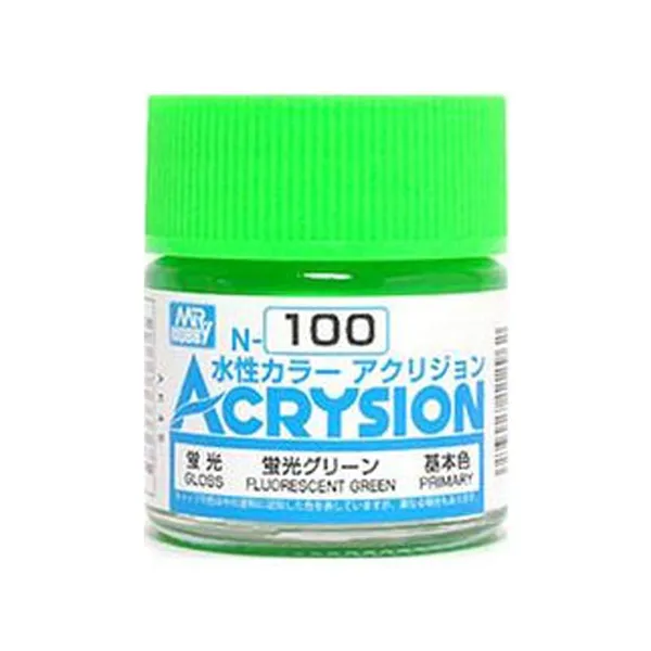 프라모델도료 GSI N-100 6p, FLUORESCENT GREEN 광택