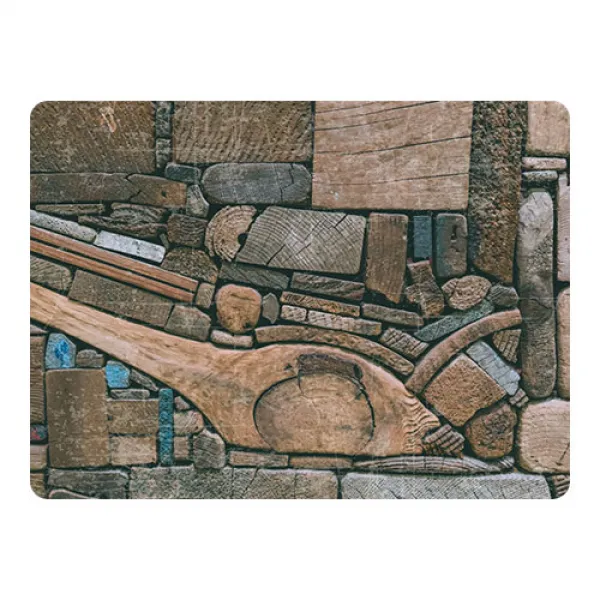 마루 디자인 실리콘 테이블매트, 나무토막01, 378 x 280 x 1 mm