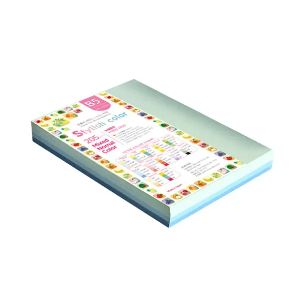종이문화 스타일리쉬 시즌칼라 색지 혼합 211 SN-Blue Tone 205g, B5, 80매