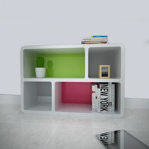 큐빅스 2 책장 21 47 2b2 + 컬러뒷판 그린 + 핑크 화이트