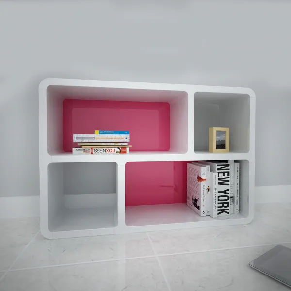 큐빅스 2 책장 21 47 2b2 + 컬러뒷판 All핑크 화이트