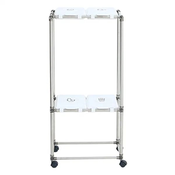 리빙해피 클링 화이트 분리수거함 4p 실속형 + 분리수거함 전용스티커 분리수거함 실버 + 화이트 스티커 Text 블랙 1세트