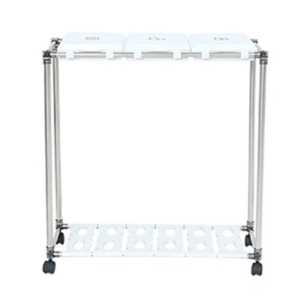 리빙해피 클링 화이트 분리수거함 3p + 분리수거함 전용스티커 분리수거함 실버 + 화이트 스티커 Text 블랙 1세트