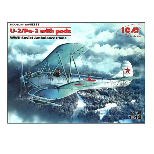 ICM 프라모델 1/48 U-2/Po-2 with pods WW2 Soviet Ambulance Plane, 1개