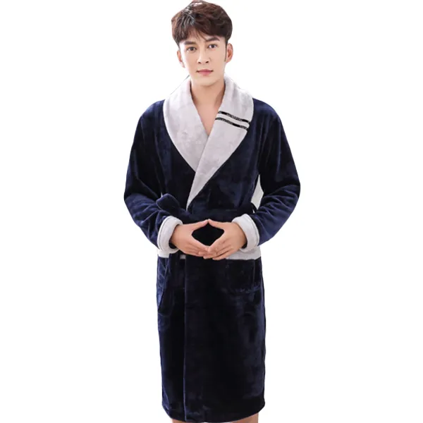 더자카 더블라인 소프트 플란넬 샤워가운 XXL, Y321LBBE008, 1개