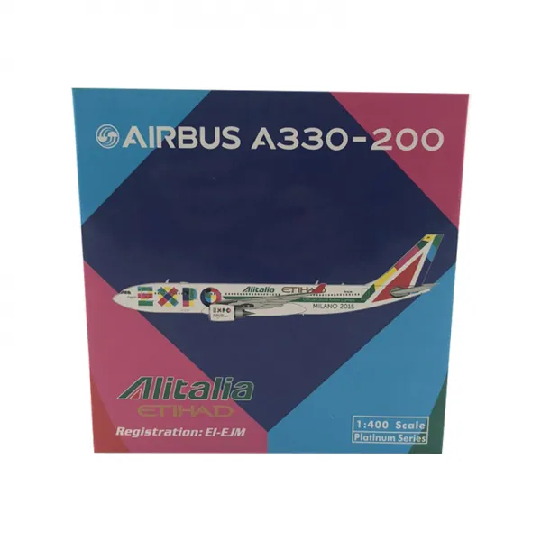 Phoenix 1:400 Italy Airlines A330-200 EI-EJM EXPO 2015 비행기 다이캐스트, 혼합 색상