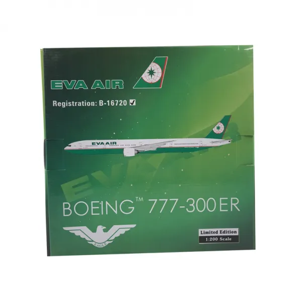 Eagle 1:200 Taiwan evergreen aviation B777-300ER B-16720 비행기 다이캐스트, 혼합 색상