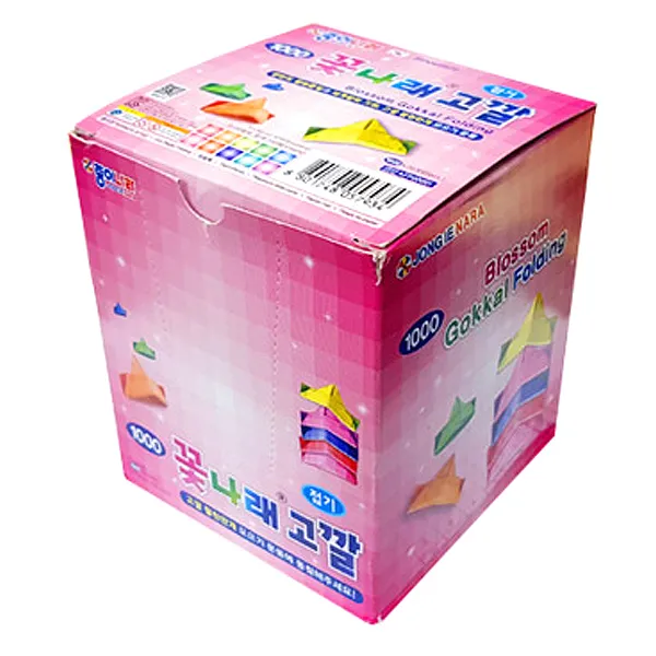 종이나라 꽃나래 고깔접기 색종이, 10색, 20개입