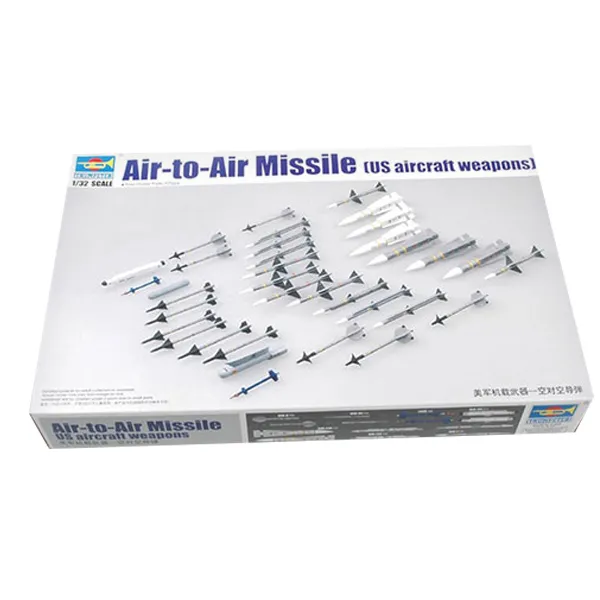 TRUMPETER 1:32 US aircraft weapons Air to Air Missile 프라모델 제트기, 1개