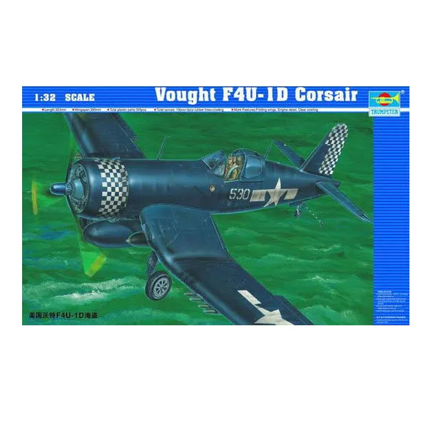 TRUMPETER 1:32 F4U 1D CORSAIR 프라모델 제트기, 1개