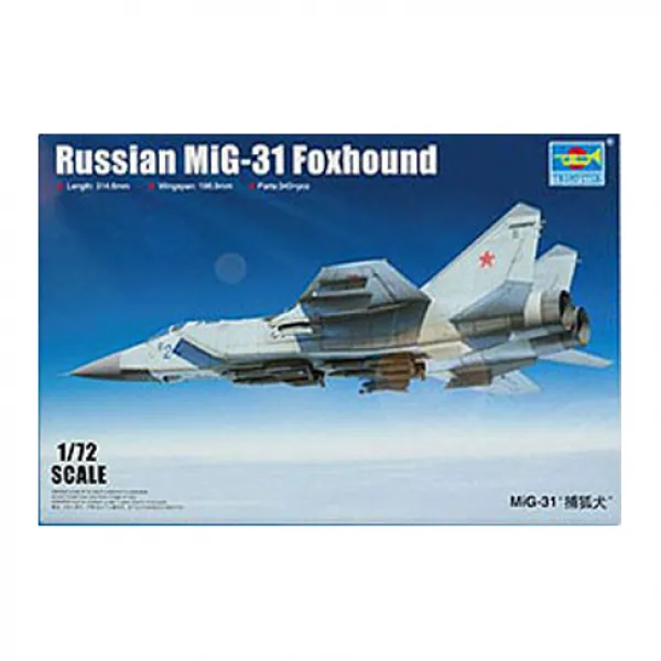 TRUMPETER 1:72 Russian MIG 31 Foxhound 프라모델 제트기, 1개