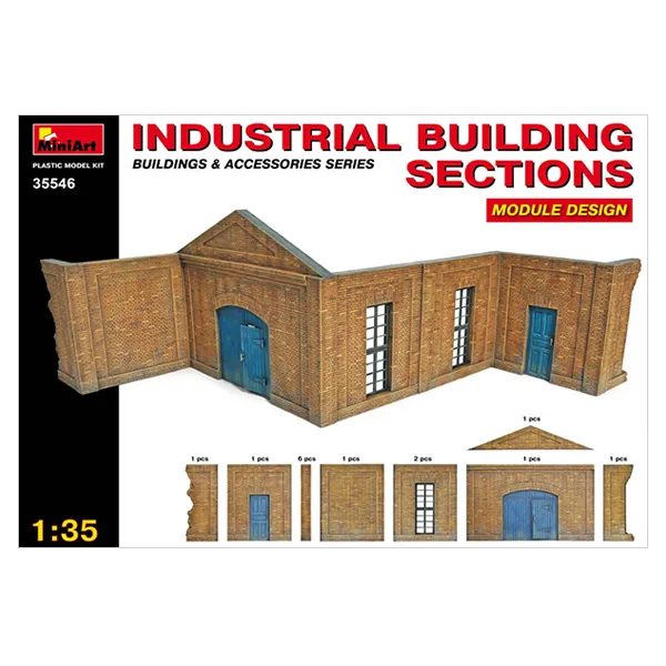 미니아트 1:35 Industrial Building Sections Module design 프라모델 건물, 1개