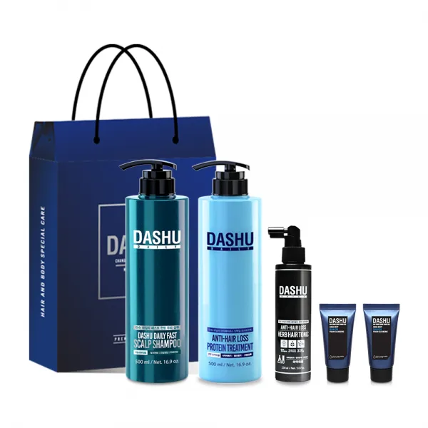 다슈 데일리 패스트 한방 두피 샴푸 500ml + 안티헤어로스 단백질 트리트먼트 500ml + 안티헤어로스 허브 헤어토닉 150ml + 폼클렌징 30ml X 2개 3세트