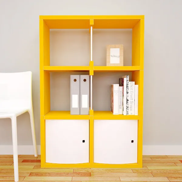 큐빅스 1 장식장책장 S2 3d2 옐로우