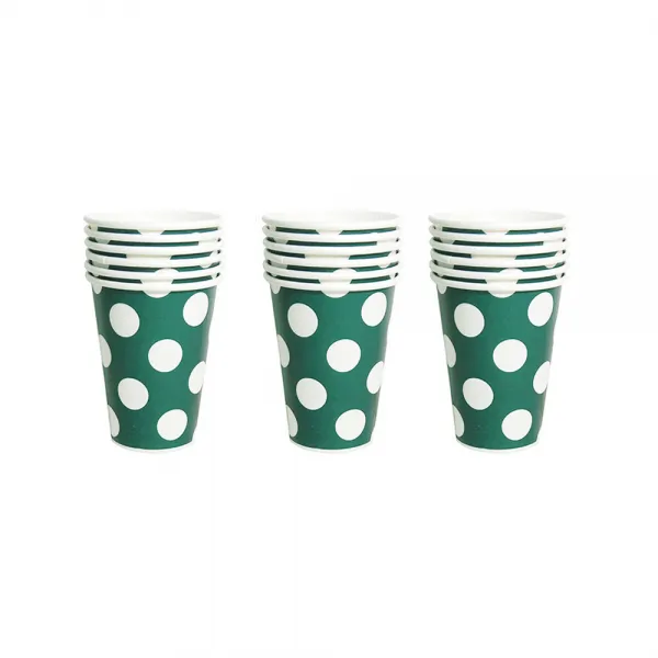 파티피아 도트무늬 그린 종이컵 6개입 3개