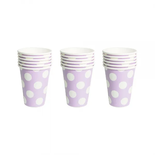 파티피아 도트무늬 라일락 종이컵 6개입 3개
