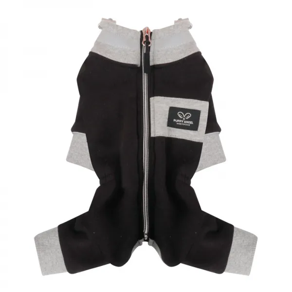 퍼피엔젤 여아용 Angelertm 로고 밴드 올인원 999 Black