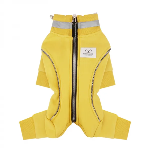 퍼피엔젤 반려동물 Angelertm 네모 라인 여아용 올인원 290 Yellow