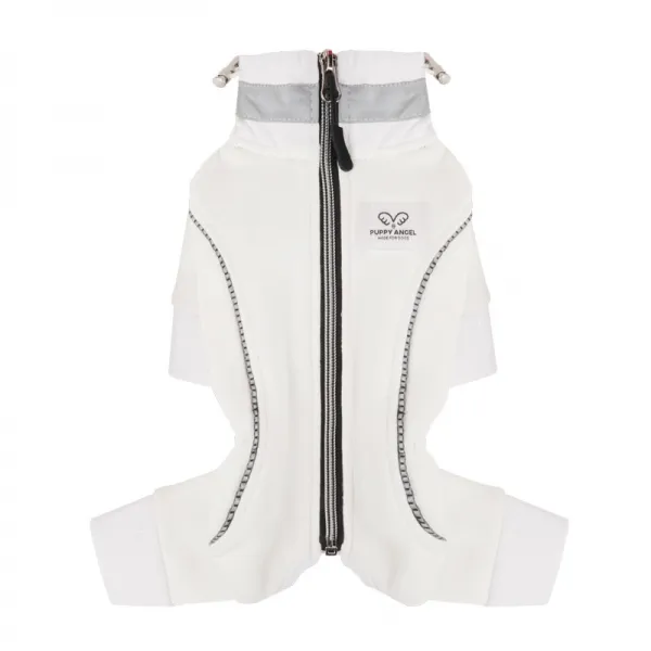 퍼피엔젤 반려견 Angeler 네모 라인 올인원 남녀공용 Pa Ow412 White