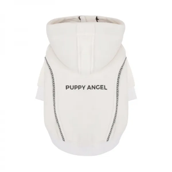 퍼피엔젤 반려견 Angeler 네모 라인 후드 집업 Pa Ow414 White