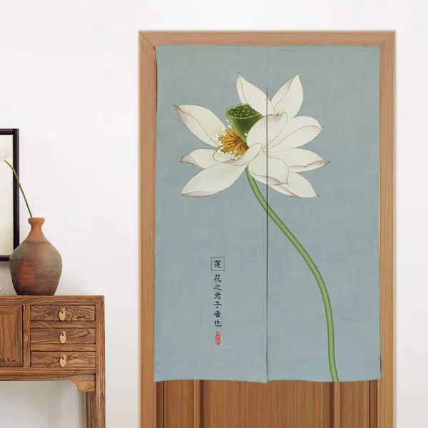 디엠코퍼레이션 알럽홈 연꽃 로터스 주방 위생 가리개커튼 Type7