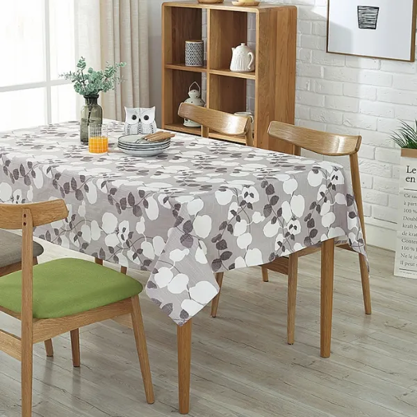 슈퍼식스 감각적인 미니멀리즘 플라워 패턴 사각 식탁보, 04, 140 x 220 cm