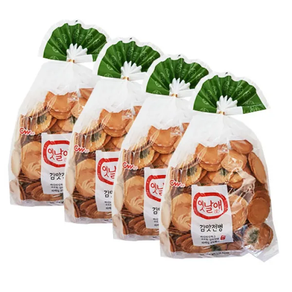 청우식품 옛날애 김맛전병, 250g, 4개입