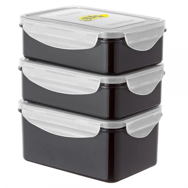 셰프웨어 얌 직사각형 630ml 2p + 직사각형 1.1l 3단 도시락 혼합 색상 1개