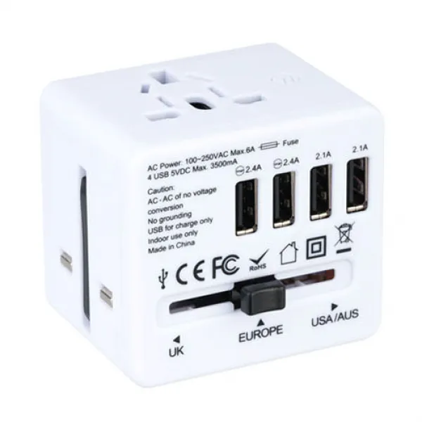 인트래블 USB 4포트 고속 멀티플러그 NO 1296 화이트, 1개