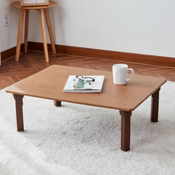 마니앤솔 교자상 헤링테이블 특대 800 x 600 모서리하트 높이조정가능 1.5cm, 네츄럴