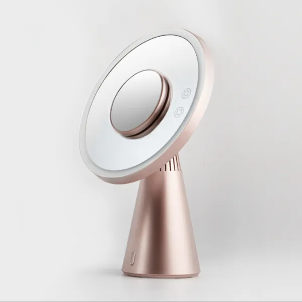 호후 문미러 블루투스 스피커 메이크업 거울 로즈골드