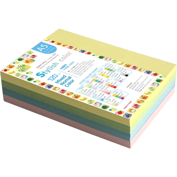 종이문화 스타일리쉬색지혼합 332 SN-Popular Tone A5 120g 320p세트, 1세트