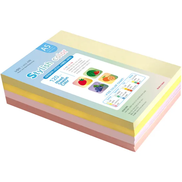 종이문화 스타일리쉬색지혼합 322 Ss Spring A5 120g 320p세트 1세트