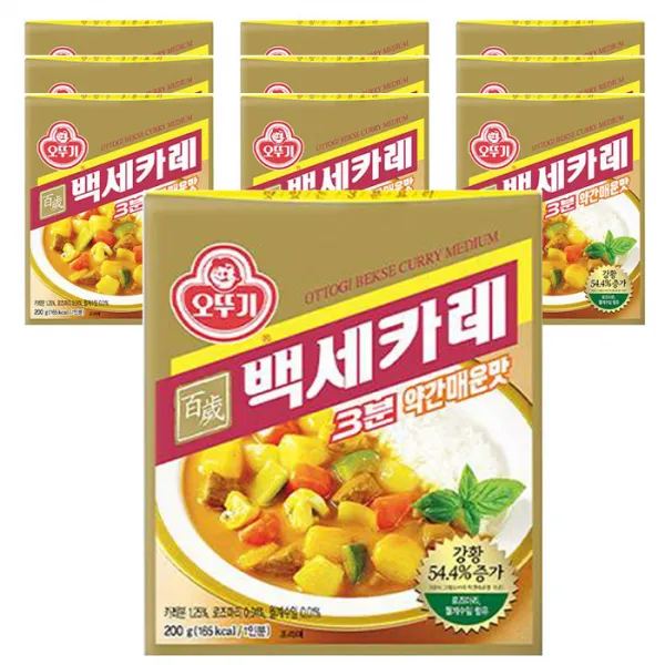 오뚜기 3분 백세카레 약간매운맛, 200g, 10개입