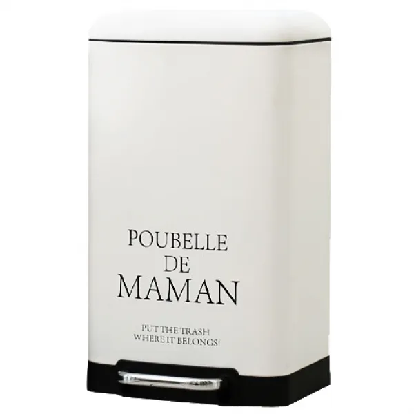 달팽이리빙 푸벨드마망 페달 휴지통 20L, 화이트, 1개