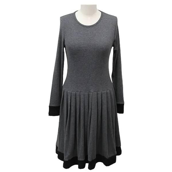 봉봉스토리 주름밑배색 기모 임부원피스