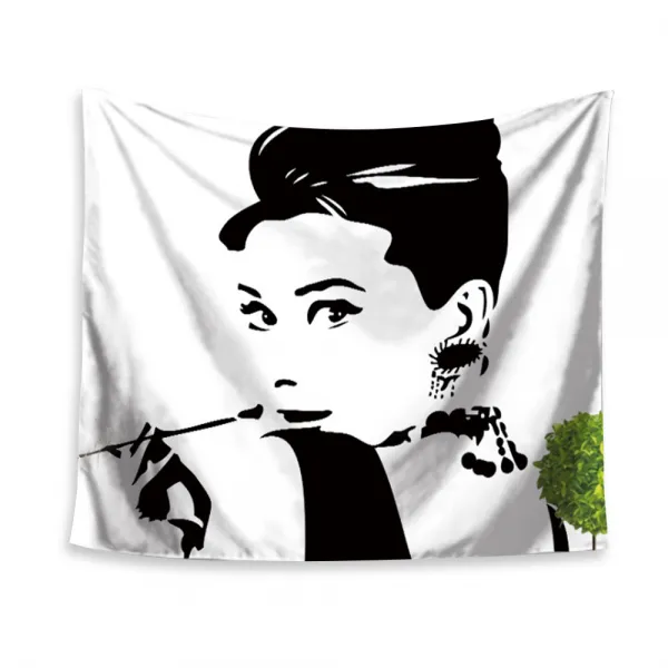 라이프포인트 유명인사 테피스트리 가리개커튼 Gt1192 햅번화이트